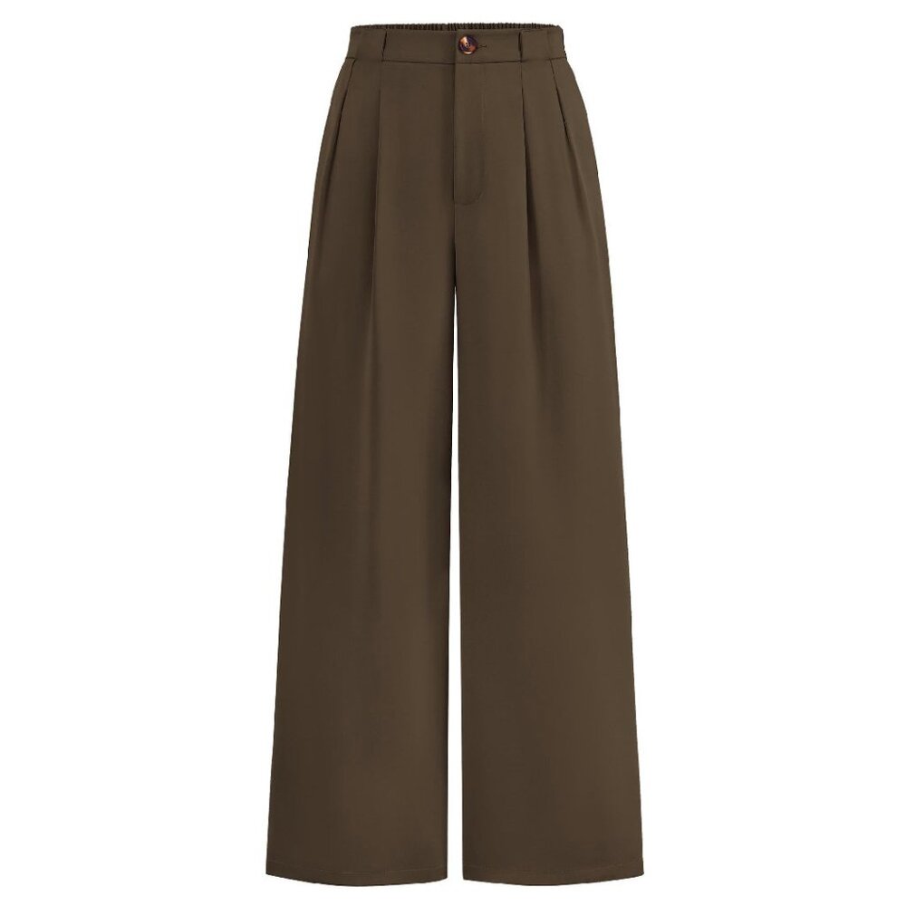 High Waisted Wide Leg Dress Pants Business Casual Palazzo Slacks